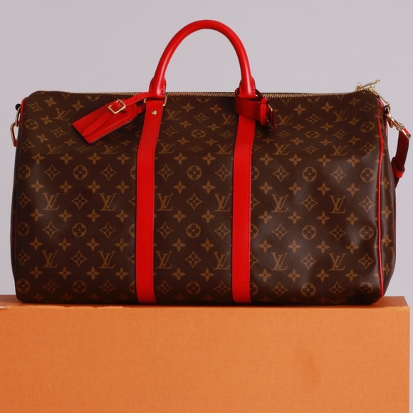 Louis Vuitton Keepall Bandoulière 50 Red - Picture 1 of 4